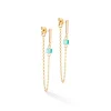 COEUR DE LION Ohrstecker-Ohrringe Mini Cubes & Chain Gold-Mehrfarbig