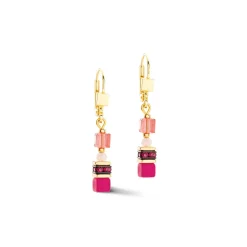 COEUR DE LION Ohrstecker-Ohrringe Mini Cubes Magenta