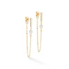 COEUR DE LION Ohrstecker-Ohrringe Mini Würfel & Kette Gold-Schwarz