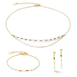 COEUR DE LION Perlenohrringe-Ohrringe Moderne Prinzessin Süßwasserperlen Gold