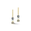 COEUR DE LION Ohrstecker-Ohrringe Mysterious Cubes & Pearls Gold-Schwarz