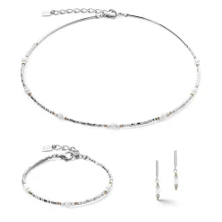 COEUR DE LION Ohrstecker-Ohrringe Orbit Süßwasserperle Silber