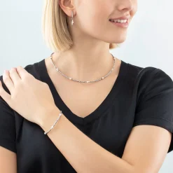 COEUR DE LION Ohrstecker-Ohrringe Orbit Süßwasserperle Silber