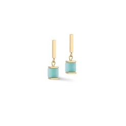 COEUR DE LION Ohrstecker-Ohrringe Precious Statement Cubes Mehrfarbig-Sanft