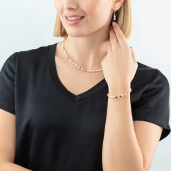 COEUR DE LION Ohrhänger-Ohrringe Princess Fusion Pearls Bicolor