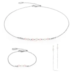COEUR DE LION Ohrstecker-Ohrringe Princess Pearls Silber-Rosa