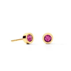 COEUR DE LION Ohrstecker-Ohrringe Sparkling Dots Gold-Rosa