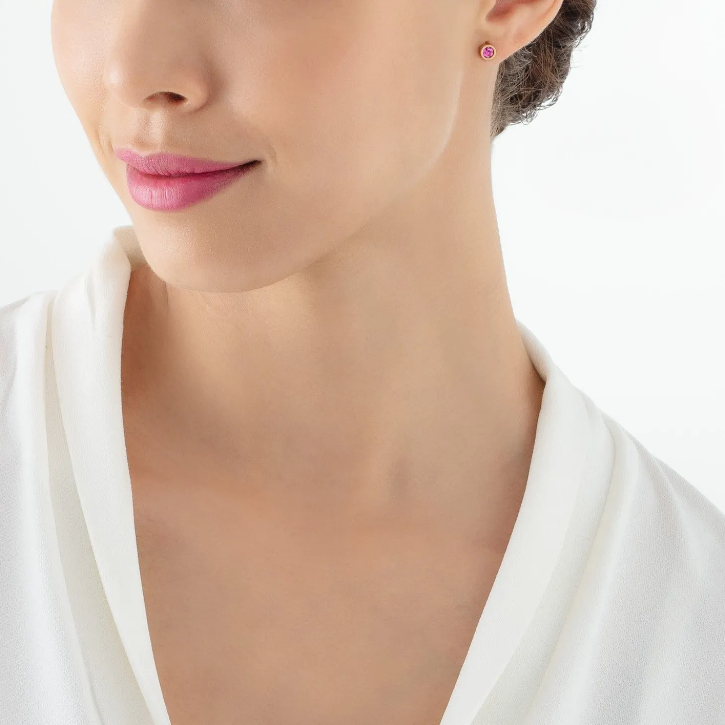 COEUR DE LION Ohrstecker-Ohrringe Sparkling Dots Gold-Rosa