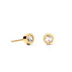 COEUR DE LION Kristallohrringe-Ohrringe Sparkling Dots Gold-Kristall