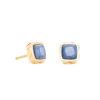 COEUR DE LION Coeur Essentials-Ohrringe Spikes Quadratischer Aventurin Gold-Blau