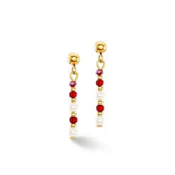 COEUR DE LION Festliche Kollektion-Ohrringe Twinkle Princess Gold-Rot