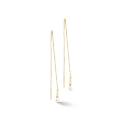 COEUR DE LION Wasserfall-Ohrringe-Ohrringe Y Fairy Süßwasserperle Gold