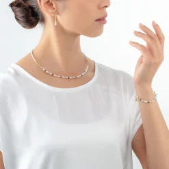 COEUR DE LION Kristallarmbänder-Princess Pearls Armband Grau-Kristall