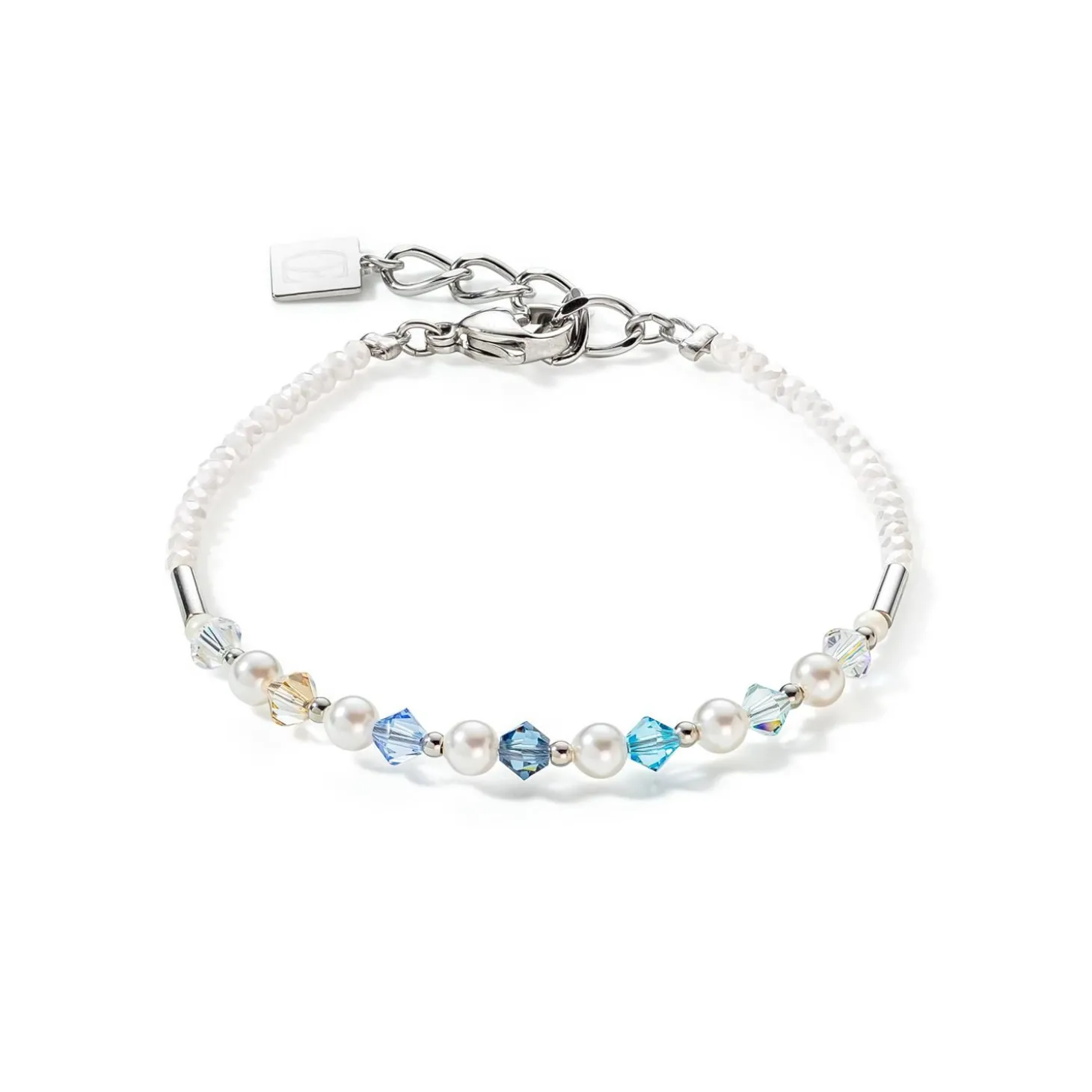 COEUR DE LION Hochzeit-Princess Pearls Armband Silber Hellblau