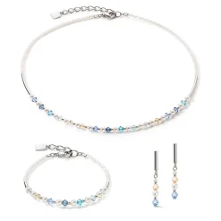 COEUR DE LION Hochzeit-Princess Pearls Armband Silber Hellblau