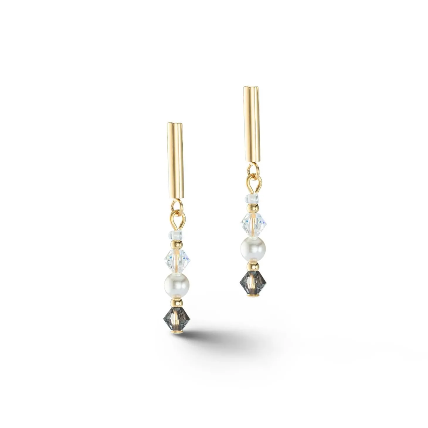 COEUR DE LION Ohrstecker-Princess Pearls Ohrringe in Grau-Kristall
