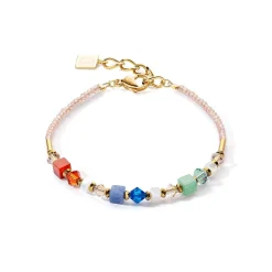 COEUR DE LION Echter Stein-Princess Shape Mix Armband Dopamin