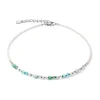 COEUR DE LION Echter Stein-Princess Shape Mix Halskette Mintgrün
