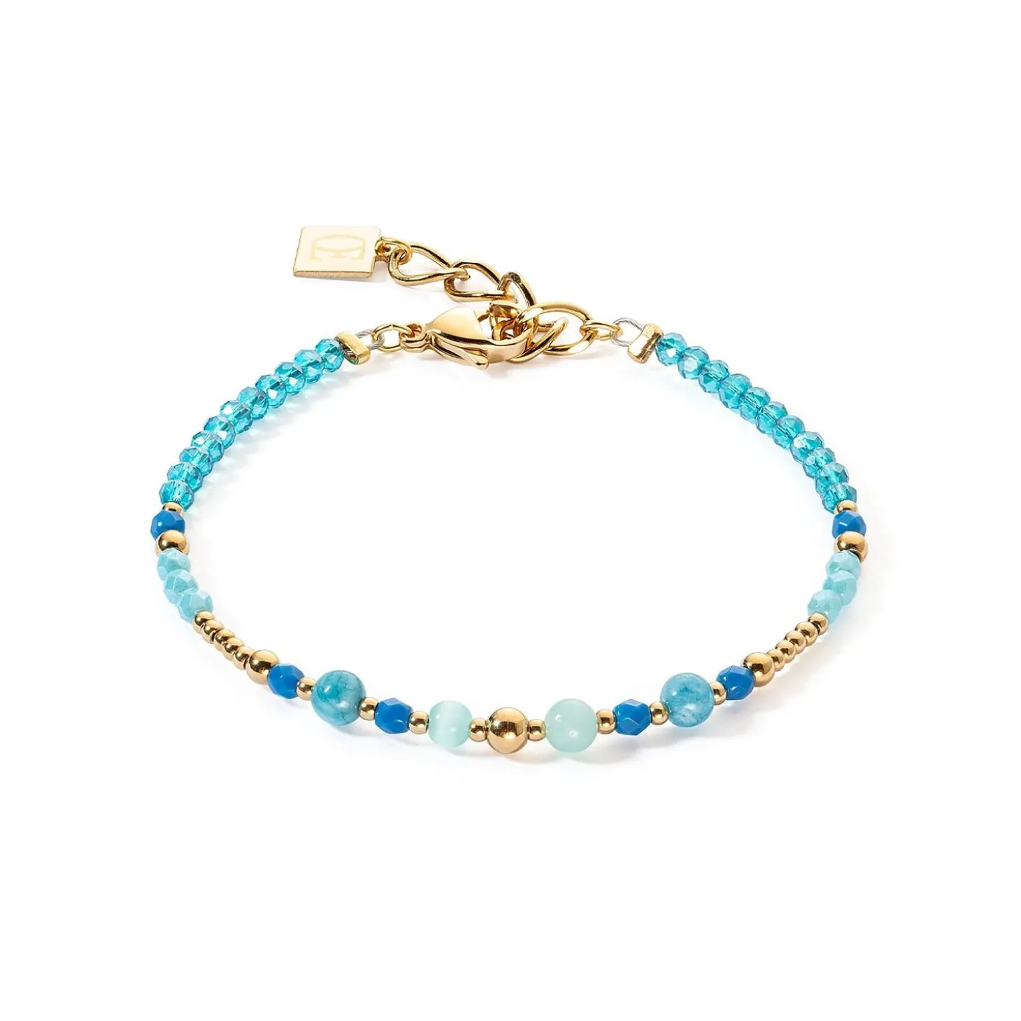 COEUR DE LION Echter Stein-Princess Spheres Armband Türkis