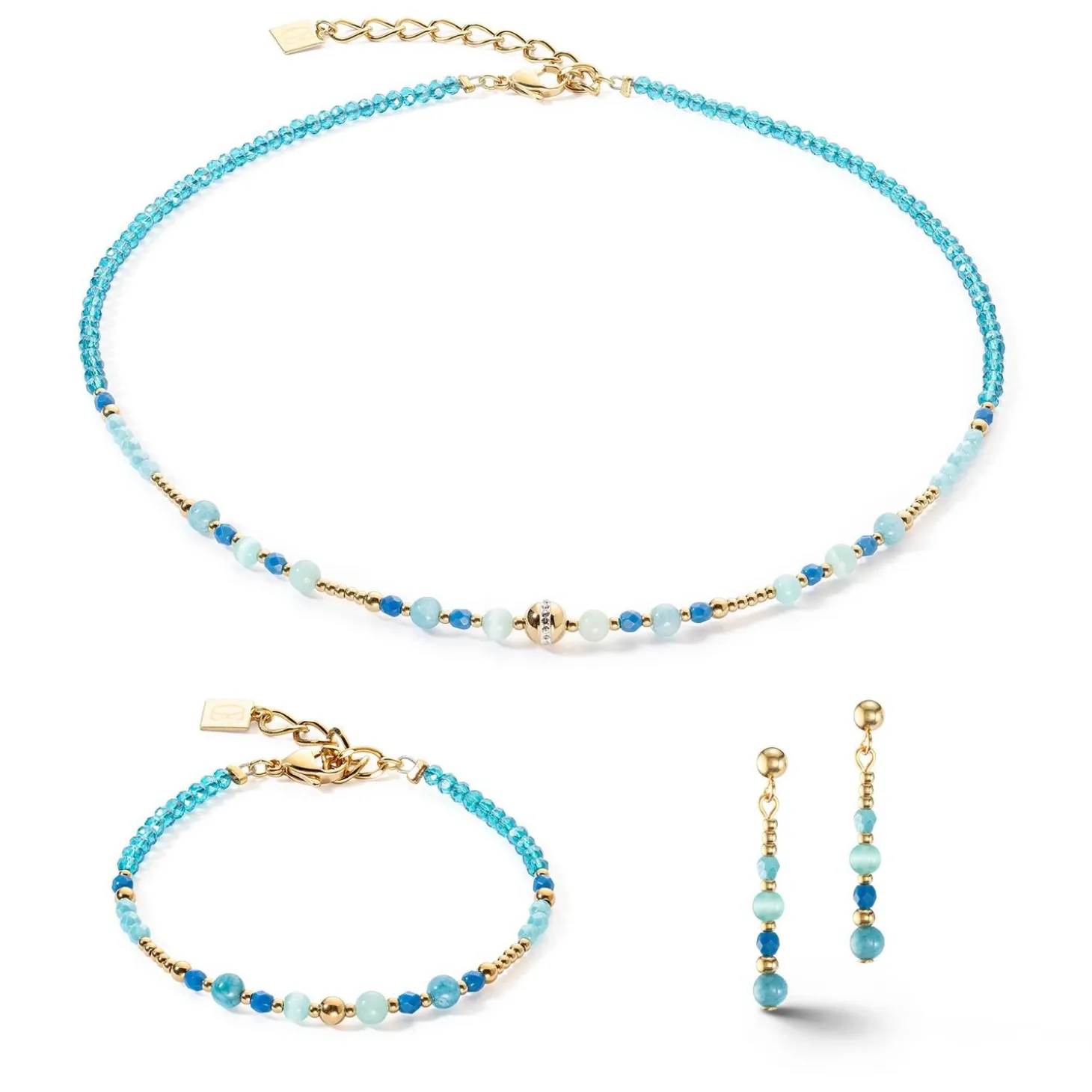 COEUR DE LION Echter Stein-Princess Spheres Armband Türkis