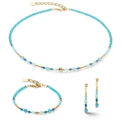 COEUR DE LION Kristallarmbänder-Princess Spheres Armband Türkis