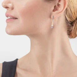 COEUR DE LION Hochzeit-Prinzessin Perlen Ohrringe Silber Hellblau