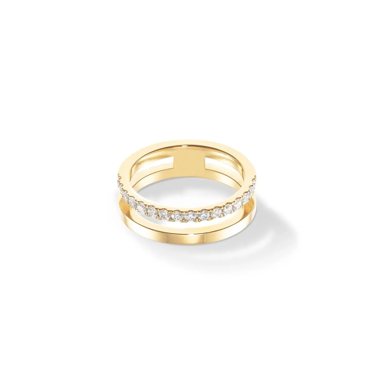 COEUR DE LION Coeur Essentials-Ring der ewigen Einheit Gold-Kristall