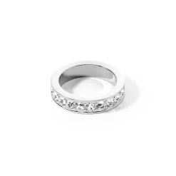 COEUR DE LION Mix&And&Match-Ringe-Ring Edelstahl & Kristalle Silberkristall