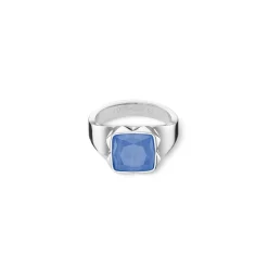 COEUR DE LION Coeur Essentials-Ring Spikes Quadrat Aventurin Silber-Blau