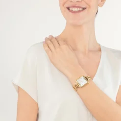 COEUR DE LION Uhren-Sehen Sie sich den Iconic Cube Golden Moments Statement Gold an