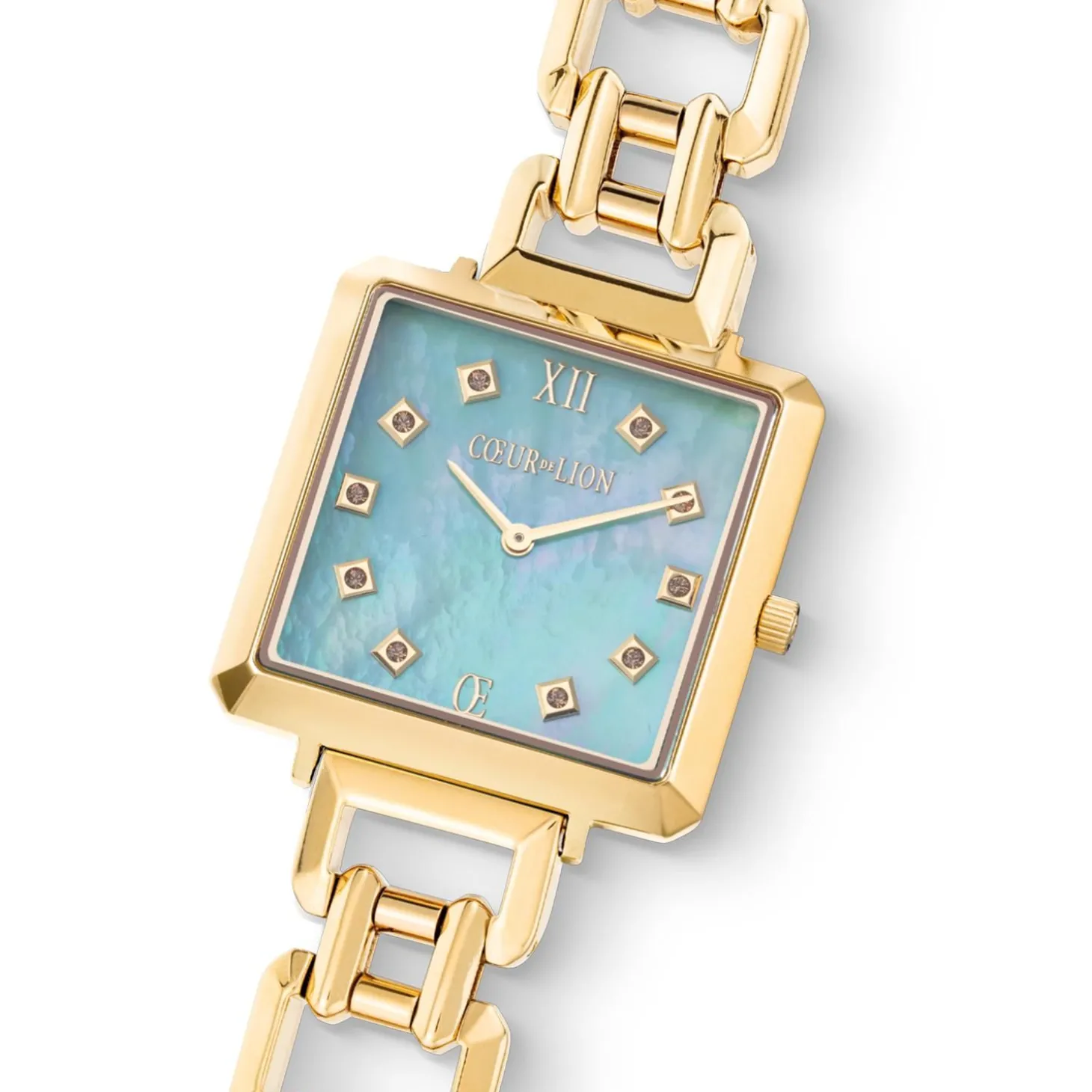 COEUR DE LION Uhren-Sehen Sie sich den ikonischen Cube Ocean Vibes Statement Gold an