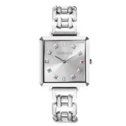 COEUR DE LION Uhren-Sehen Sie sich die Iconic Cube Statement Classic Rainbow Silver an