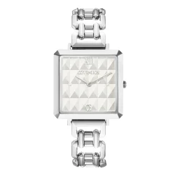 COEUR DE LION Uhren-Sehen Sie sich die Iconic Cube Spikes Statement Silver an