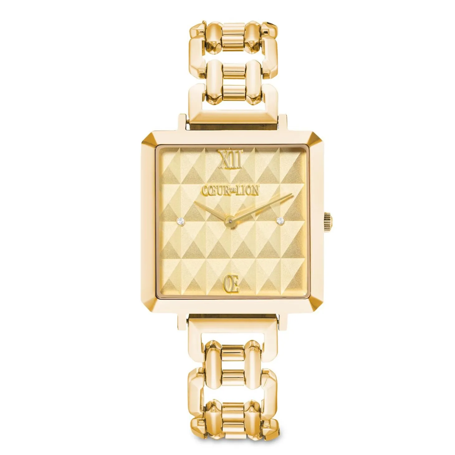COEUR DE LION Uhren-Sehen Sie sich die ikonischen Cube Spikes Statement Gold an