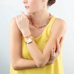 COEUR DE LION Uhren-Sehen Sie sich die ikonischen Cube Spikes Statement Gold an