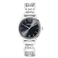 COEUR DE LION Uhren-Sehen Sie sich Round Sparkling Mysterious Black Statement Silver an