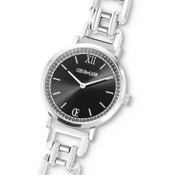 COEUR DE LION Uhren-Sehen Sie sich Round Sparkling Mysterious Black Statement Silver an