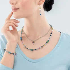COEUR DE LION Multiwear-Halsketten-Sommertraum-Halskette, mehrfarbig, Pastellfarben