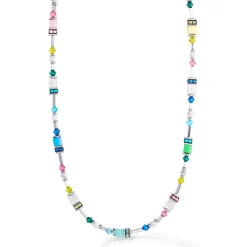 COEUR DE LION Multiwear-Halsketten-Sommertraum-Halskette, mehrfarbig, Pastellfarben