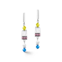 COEUR DE LION Echter Stein-Sommertraum-Ohrringe, mehrfarbig, Pastellfarben