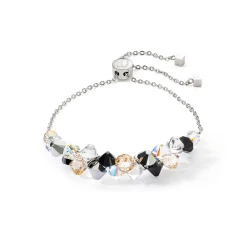 COEUR DE LION Kristallarmbänder-Tanzende Kristalle Armband Silber Schwarz
