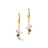 COEUR DE LION Ohrstecker-Tanzende Kristalle Ohrringe Gold Hellrosa