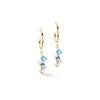 COEUR DE LION Ohrstecker-Tanzende Kristalle Ohrringe Gold Aqua