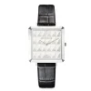 COEUR DE LION Uhren-Uhr Iconic Cube Spikes Silber Armband Leder Schwarz