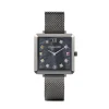 COEUR DE LION Uhren-Uhr Iconic Square Anthrazit Perlmutt Milanese Edelstahl Anthrazit