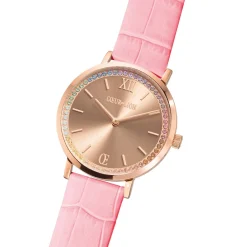 COEUR DE LION Uhren-Uhr Round Pastel Lovers Roségold Armband Leder Rosa