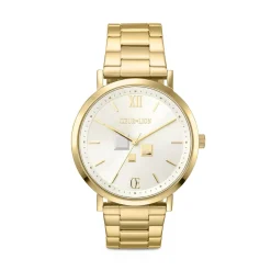 COEUR DE LION Unisex Edition-Uhr Round Statement Unisex White Sunray Edelstahl Frosted Gold