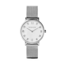 COEUR DE LION Uhren-Uhr Rund Perlmutt Milanaise Edelstahl Silber