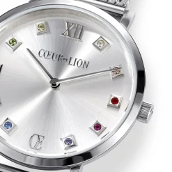 COEUR DE LION Uhren-Uhr Rund Silber Sunray Milanaise Edelstahl