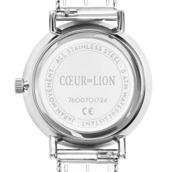 COEUR DE LION Uhren-Uhr Rund Silber Sunray Milanaise Edelstahl